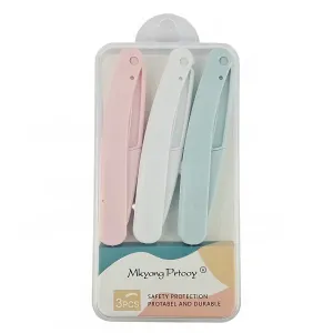 Folding Eyebrow Knife Razor Trimmer for Women (3 Pieces)